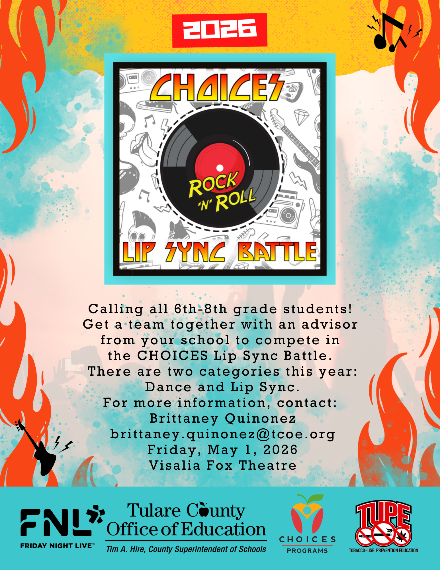 CHOICES Lip Sync Battle event flyer