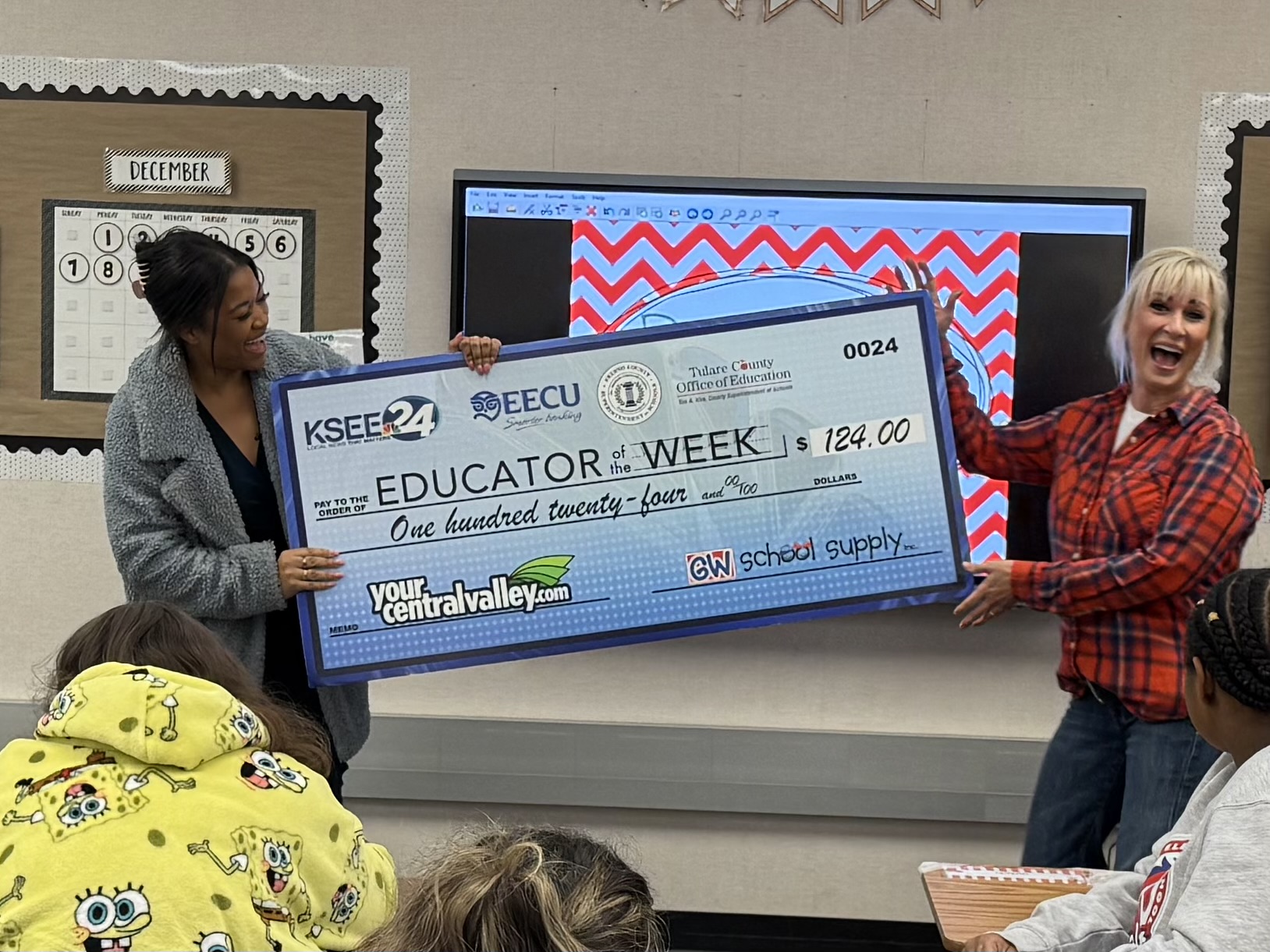 Shanna 2 Shanna Brisendine receives check