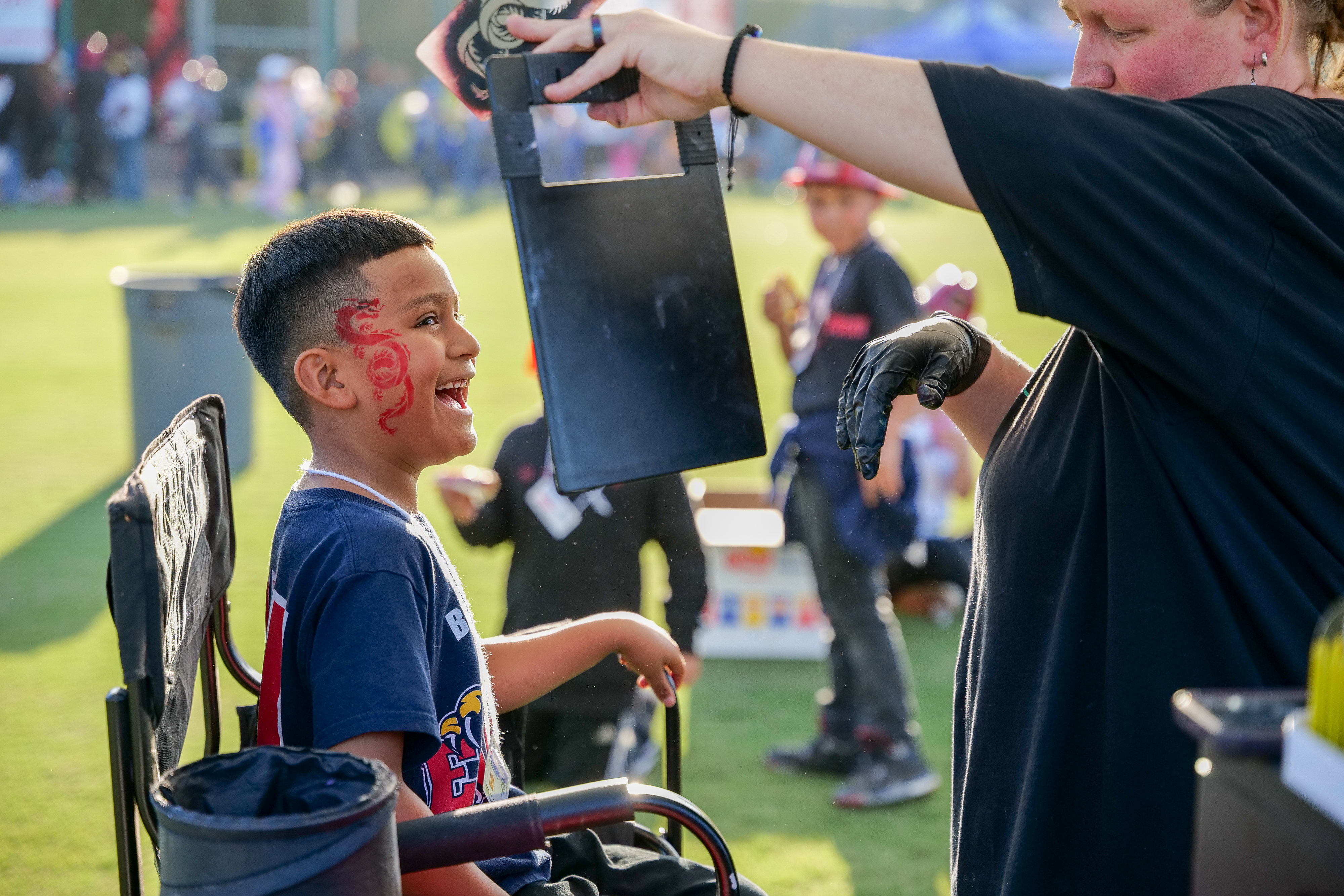 Child face painting