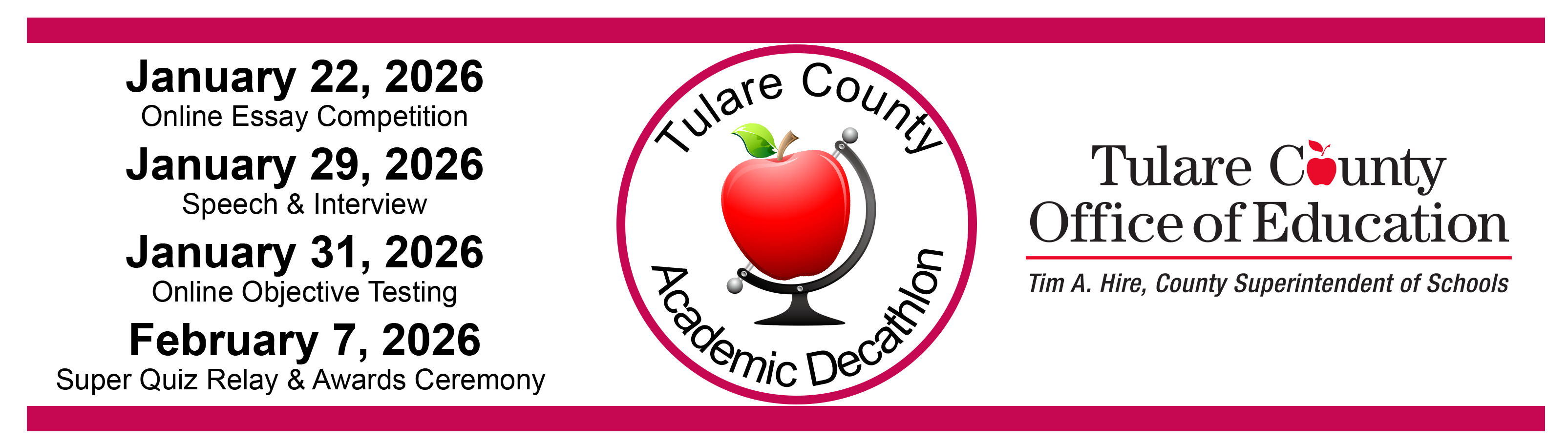 Academic Decathlon Website Banner