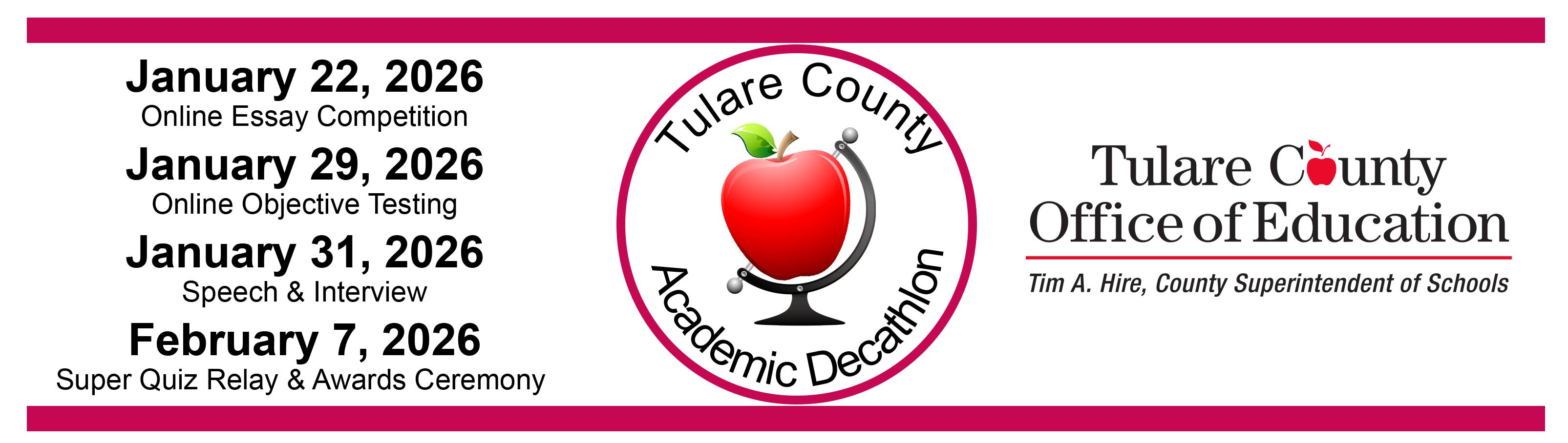 Academic Decathlon Website Banner