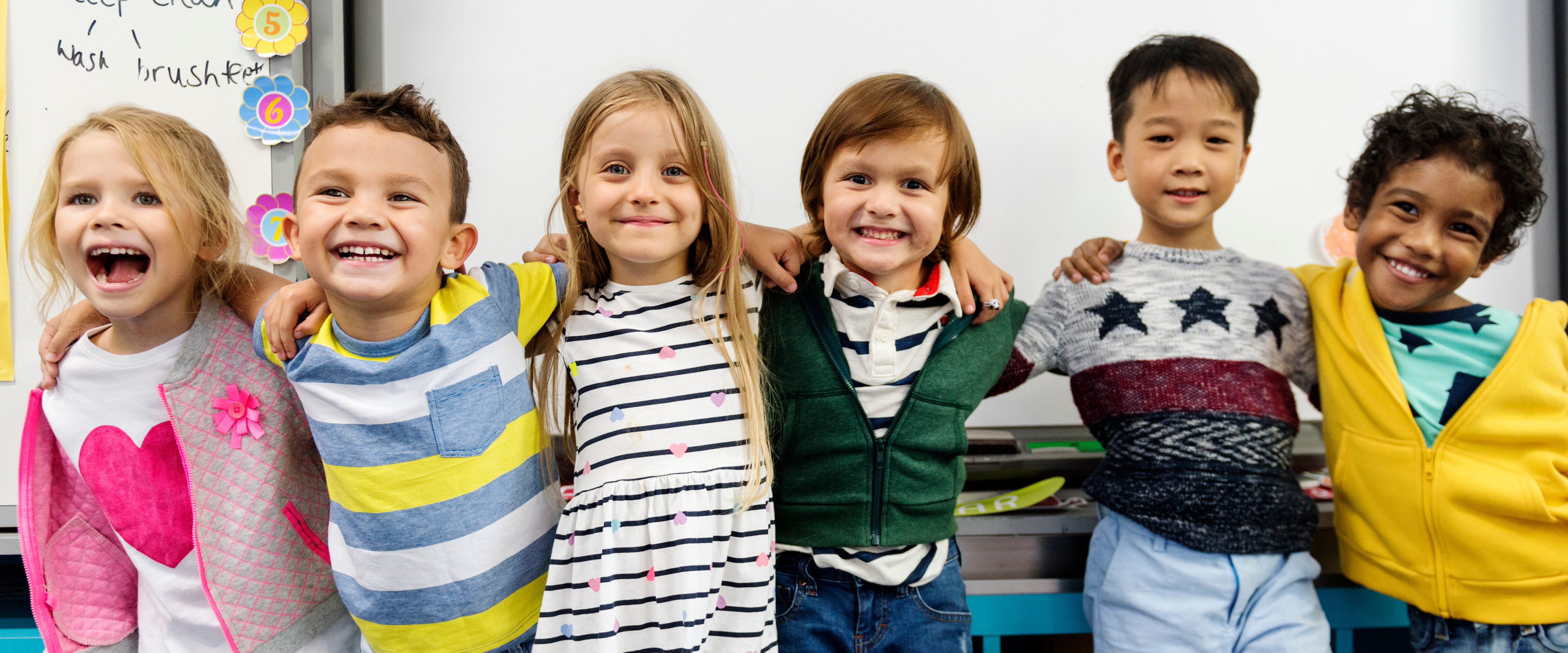 Children standing side by side