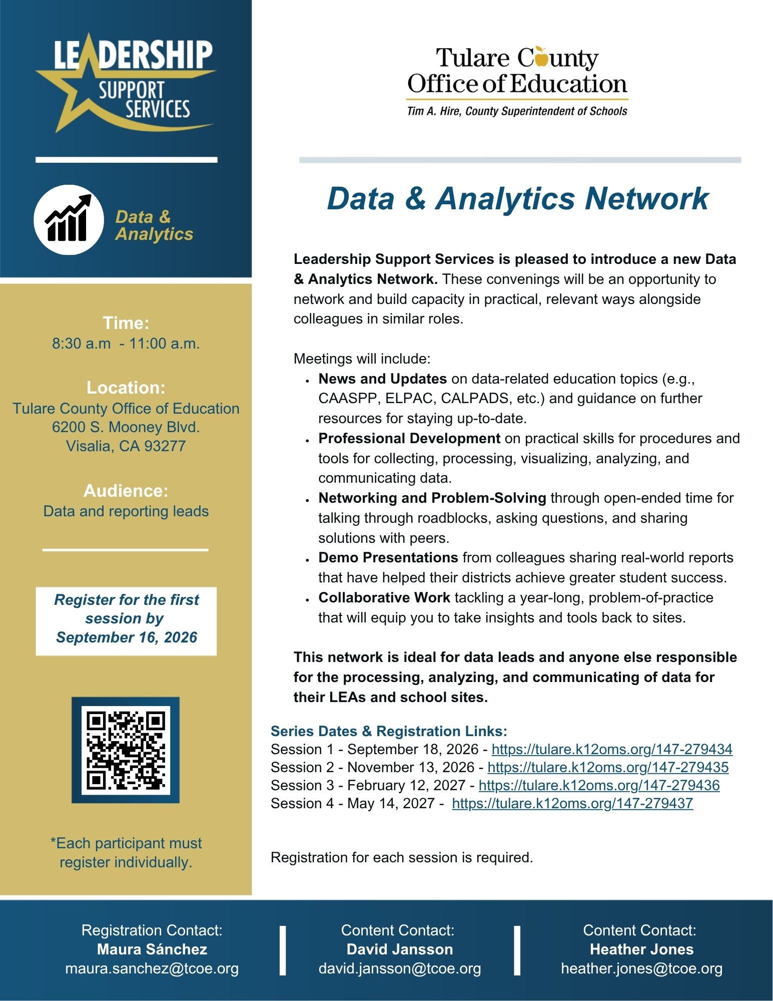 Flyer - Data & Analytics Network data flyer gold white blue