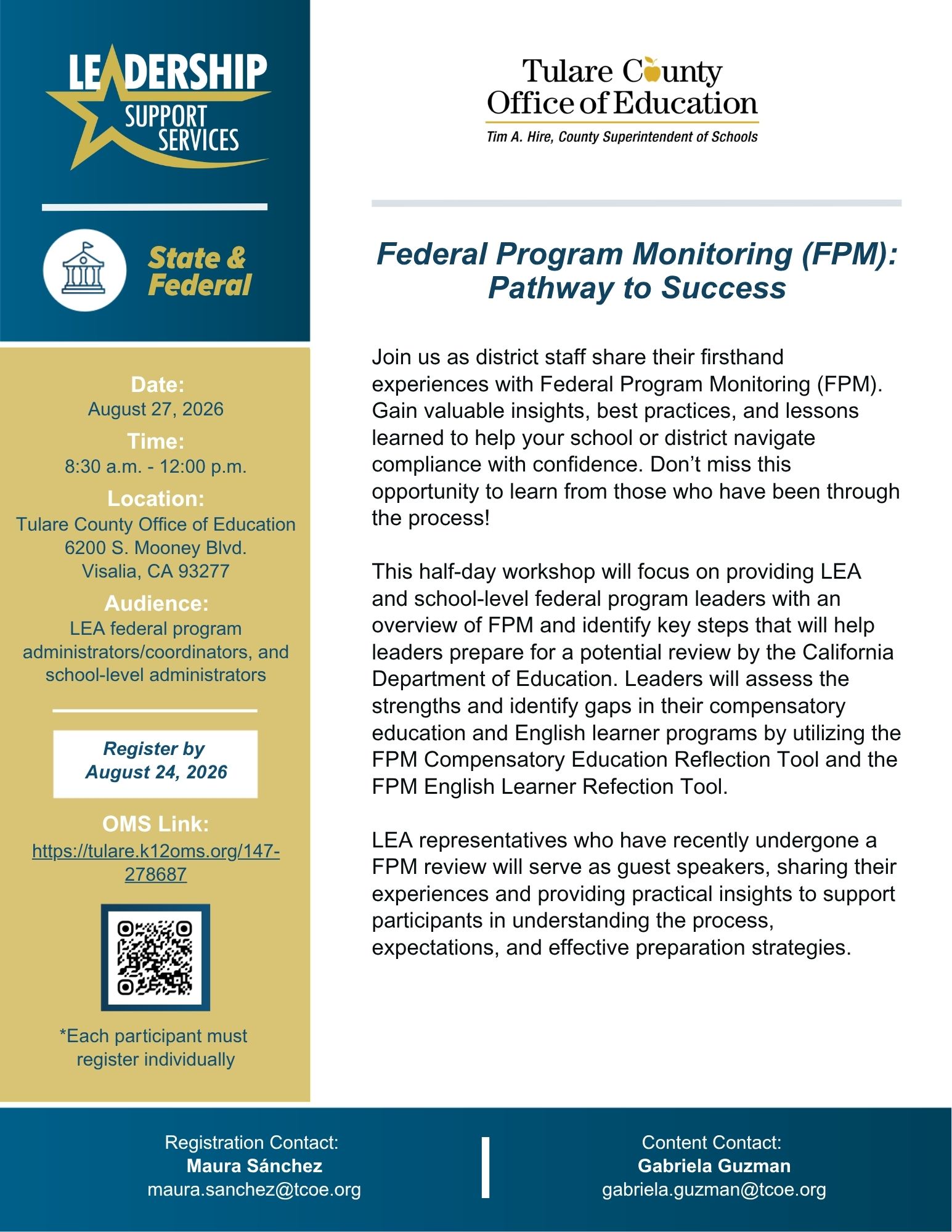 Flyer - FPM Pathway to Success FPM Flyer gold blue white