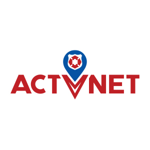 ActVnet logo with pin and shield