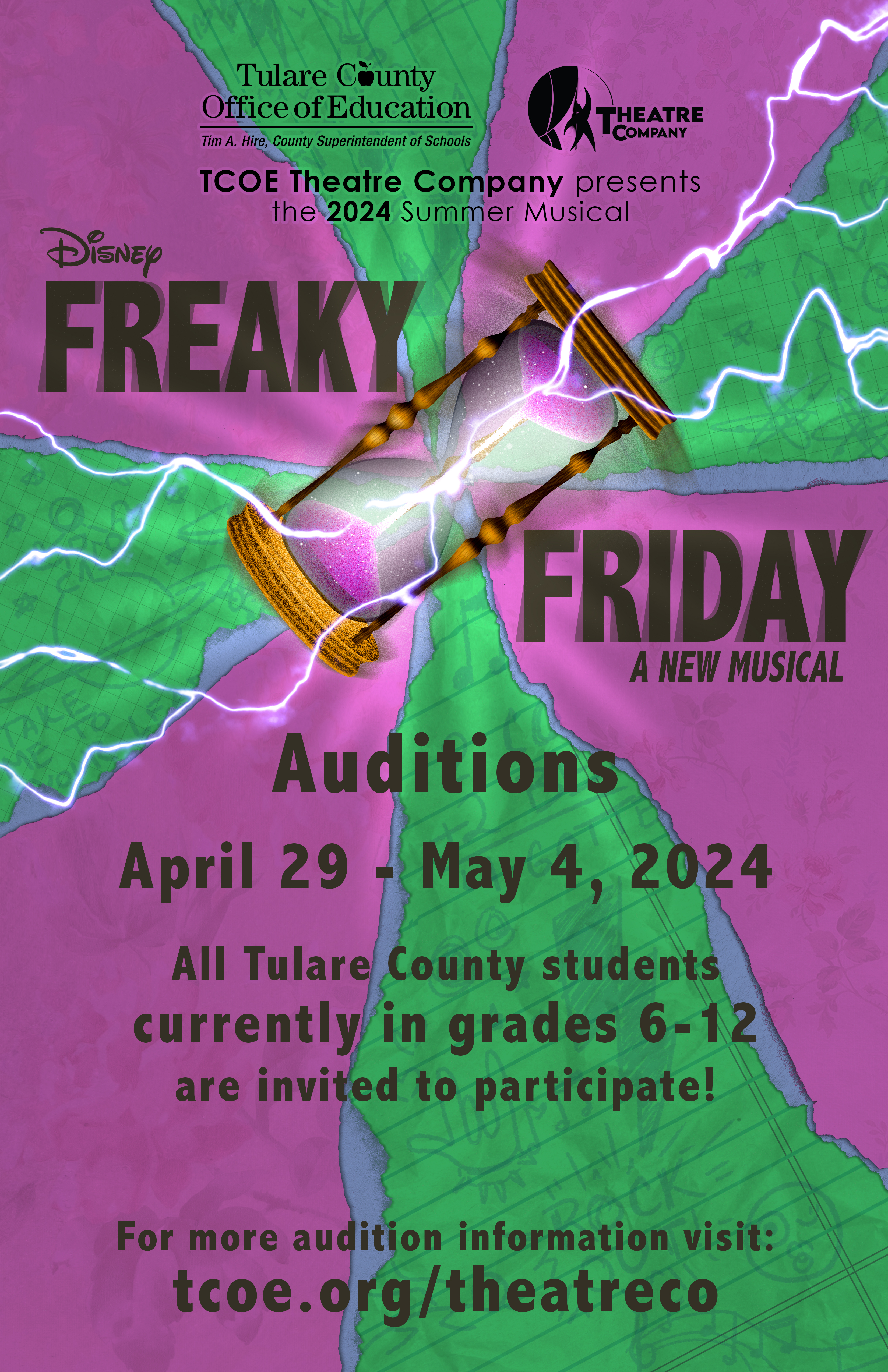 Audition poster for Freaky Friday