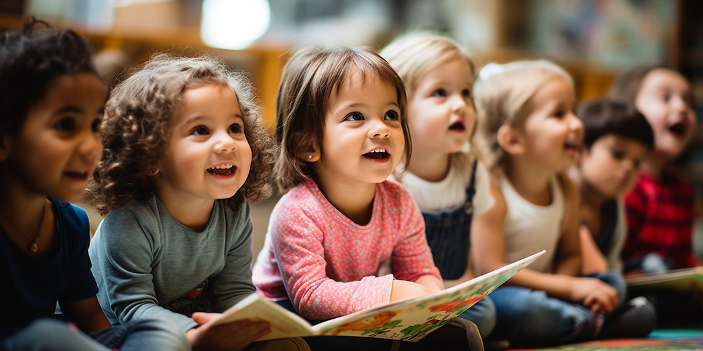 Children in Classroom Enjoying a Story